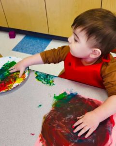 Finger Painting Fun with Babies